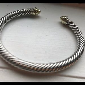 David Yurman Classic Cable Bracelet  w Gold accent